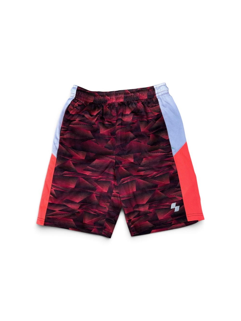 Place Sport Boys Red Patterned Athletic Shorts